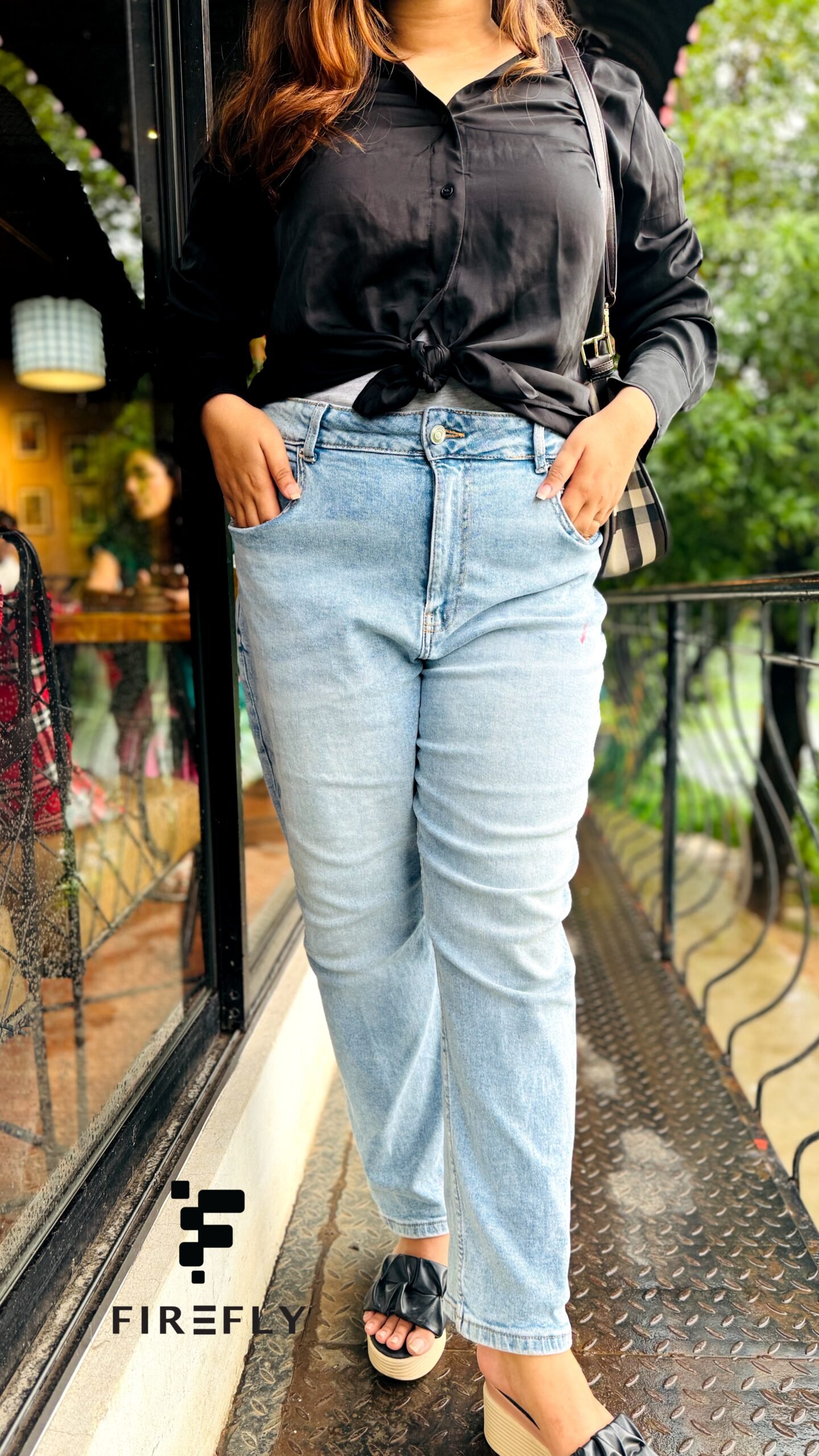 High Waist Stretchable Mom Jeans - Image 3
