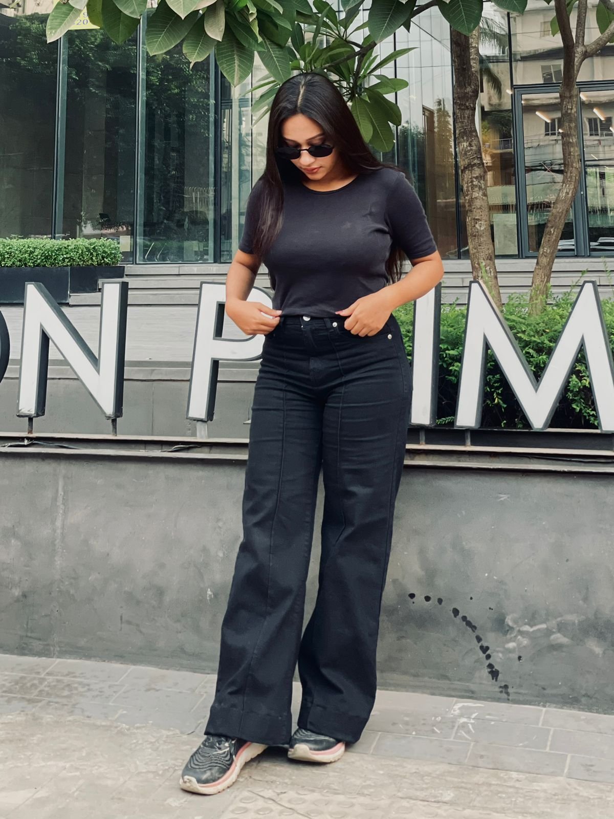 Pure Black🖤 – High Waist Wide leg Jeans