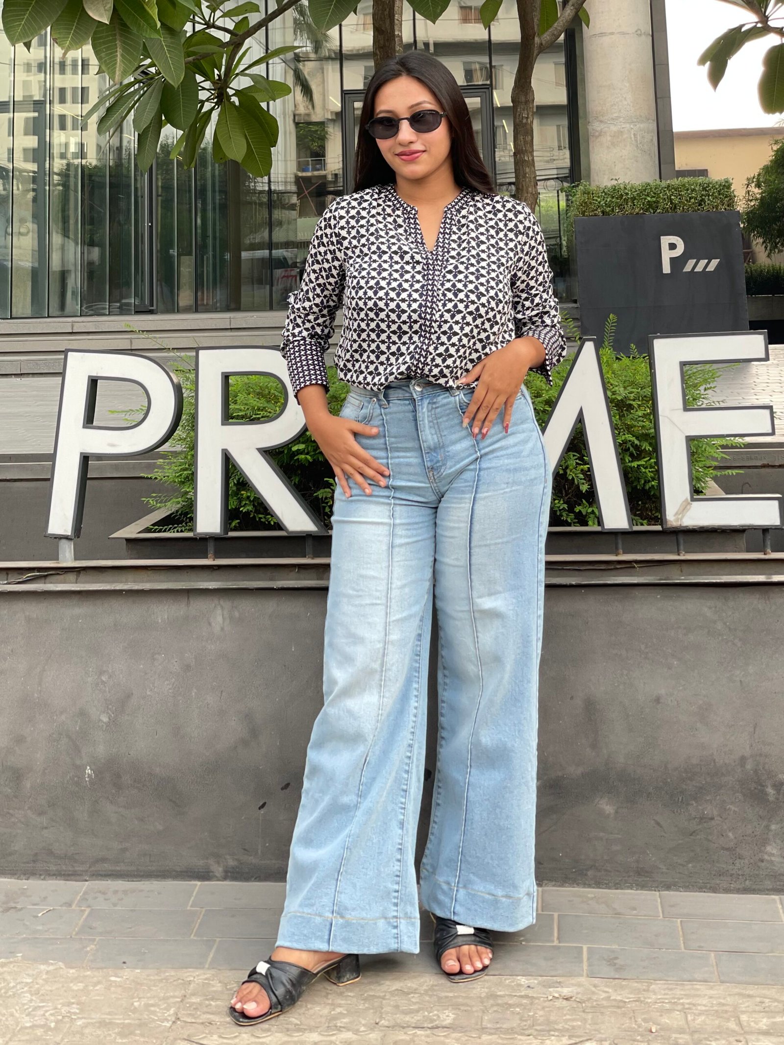 Light Blue💙 – High Waist Wide leg Jeans - Image 3
