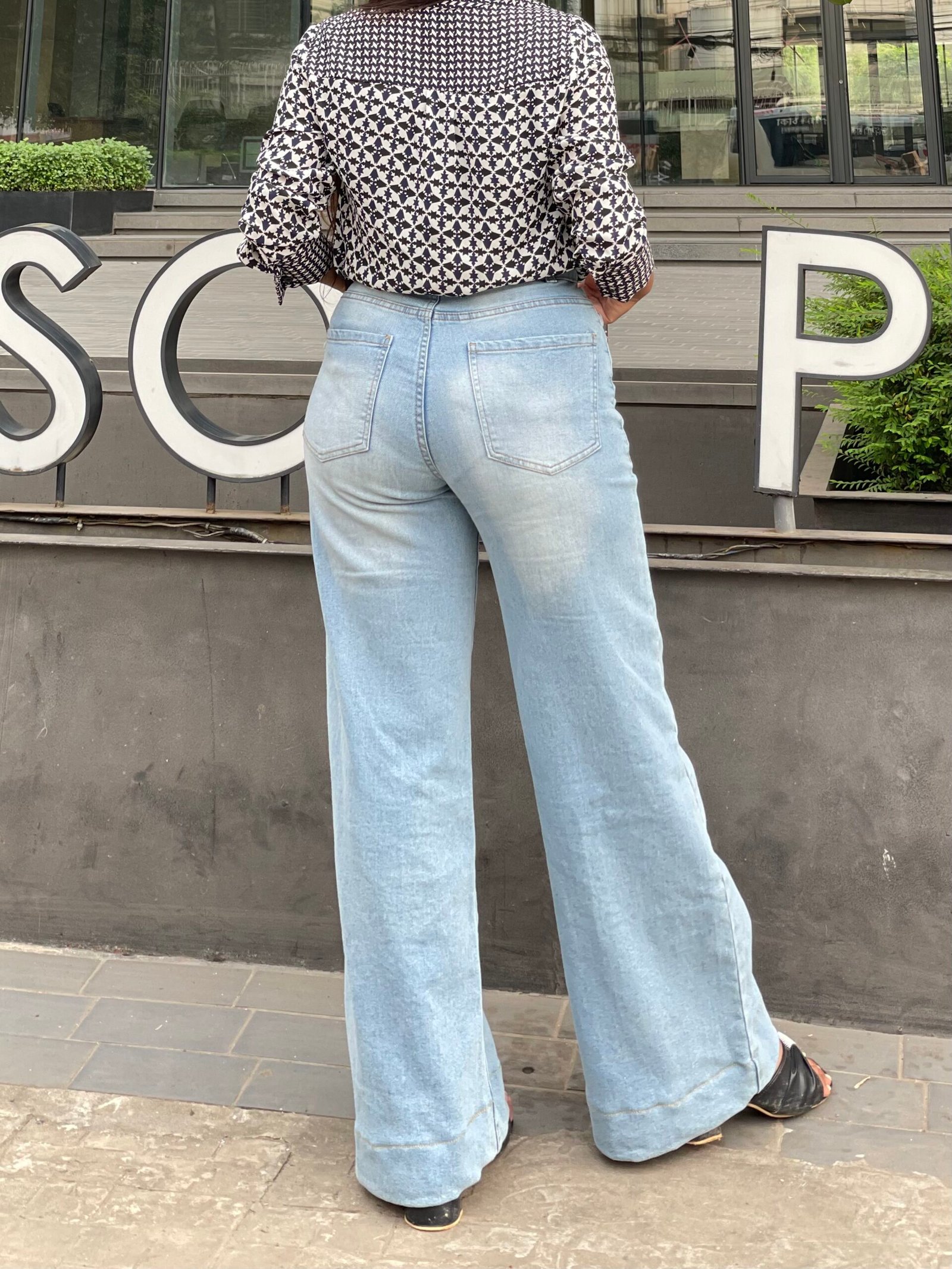 Light Blue💙 – High Waist Wide leg Jeans - Image 4