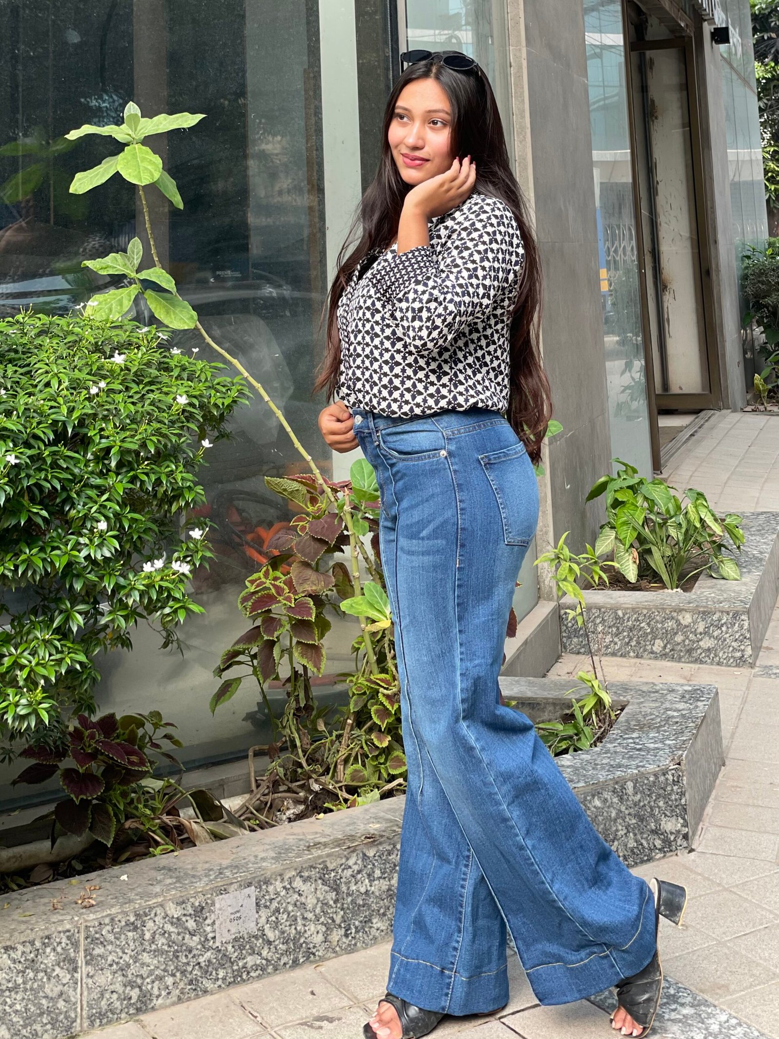 Deep Blue💙 – High Waist Wide leg Jeans - Image 2